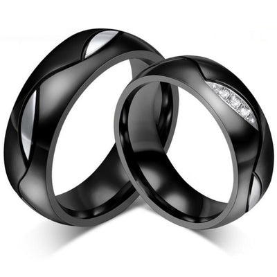 Bague Couple Noir Homme