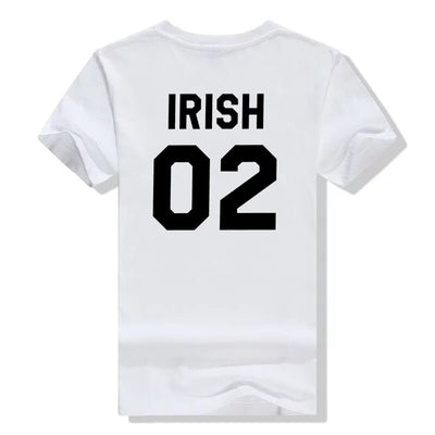 T Shirt Couple Irish 02 Blanc