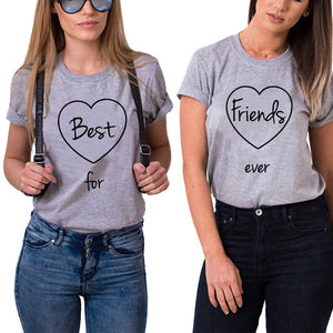 Tee-Shirt Best Friend Forever Gris