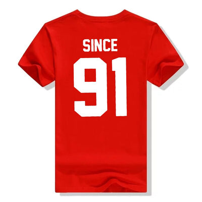 T-Shirt Meilleure Amie Personnalisable Date Since Rouge - MatchingMood