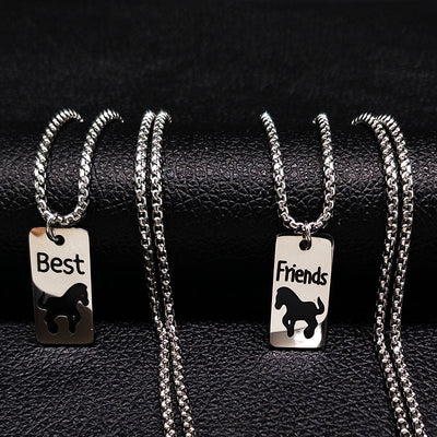 Collier d'Amitié Pour 2 Chevaux Best Friends