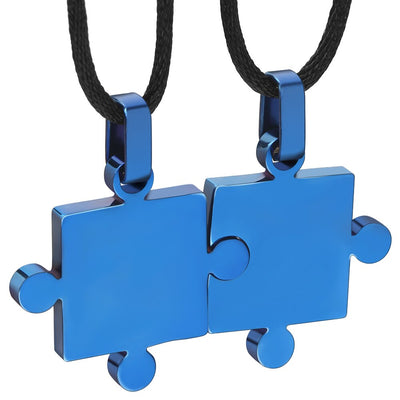 Collier d'Amitié Piece de Puzzle Bleu - MatchingMood