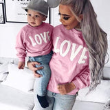 Pull Mere Fille Assorti Love Rose