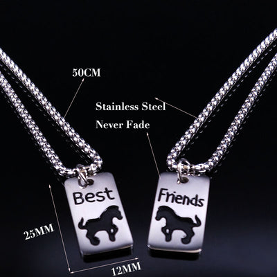 Collier d'Amitié Pour 2 Chevaux BFF