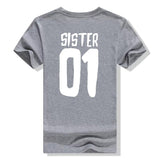T-Shirt Sister 01 Sister 02 Gris