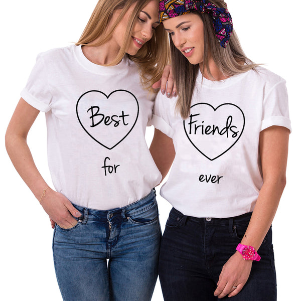 Tee-Shirt Best Friend Forever blanc