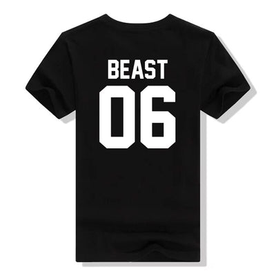Couple T Shirt Beast 06 noir
