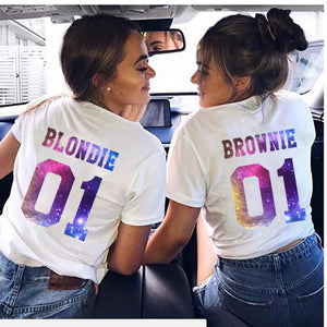 T-Shirt Meilleure Amie Blondie Brownie 01 - MatchingMood