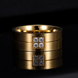 Bague Couple PACS Pierres Synthétiques