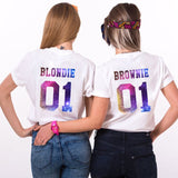 T-Shirt Meilleure Amie Blondie Brownie 01 Dos - MatchingMood