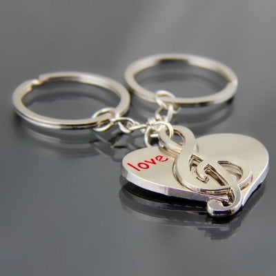 Porte Clé Couple Clé de sol