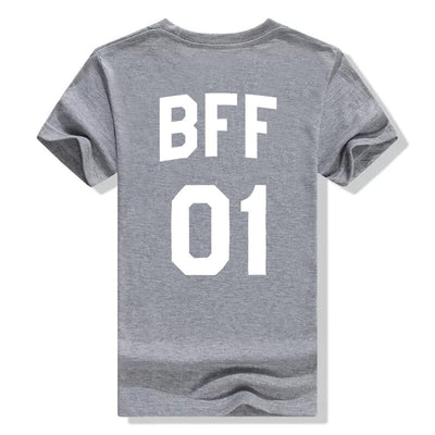T Shirt Meilleure Amie BFF Gris 01 - MatchingMood