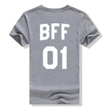 T Shirt Meilleure Amie BFF Gris 01 - MatchingMood