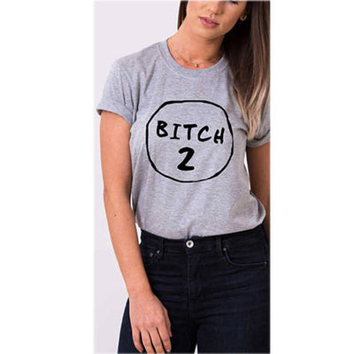 T-shirt Meilleure Amie Bitch 1 Bitch 2