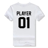 T Shirt Meilleur Ami Player 1 Player 2 Blanc