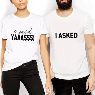 T Shirt Couple J'ai Dit Oui - MatchingMood