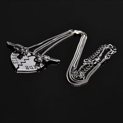 Collier Couple Bonnie Clyde Coeur Séparable - MatchingMood