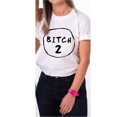 T-shirt Meilleure Amie Bitch 1 Bitch 2