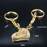 Porte Clef Coeur Couple