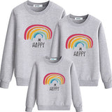 Pull Famille Rainbow Gris - MatchingMood