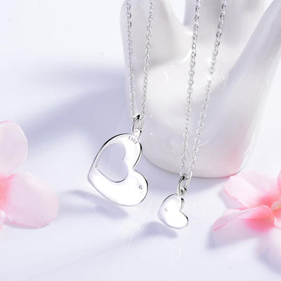 Collier Inséparable Mère Fille Coeur 