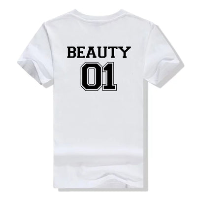 Tee Shirt Beauty and Beast 01 - Beauty Blanc