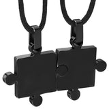 Collier d'Amitié Piece de Puzzle Noir - MatchingMood