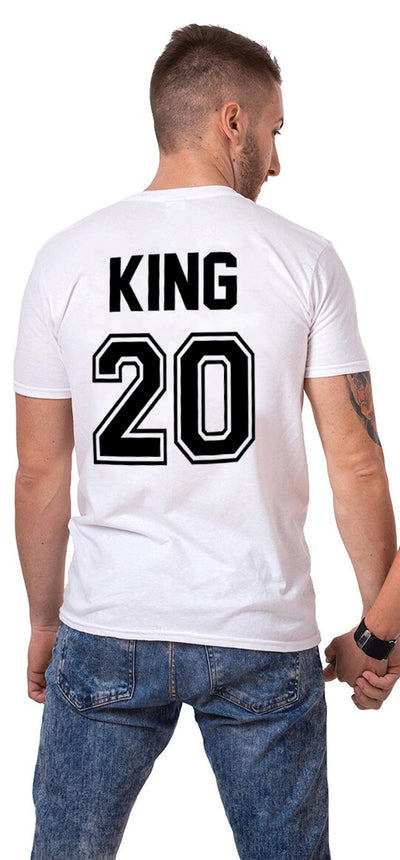 T-Shirt Couple King Blanc - MatchingMood
