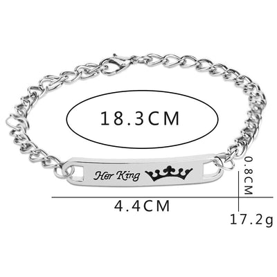 Bracelet Couple Her King - Matchingmood
