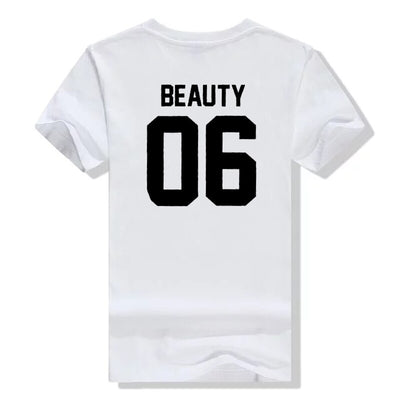 Couple T Shirt Beauty 06 blanc