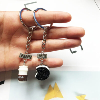 Porte-Clé Meilleure Amie Café Cookie