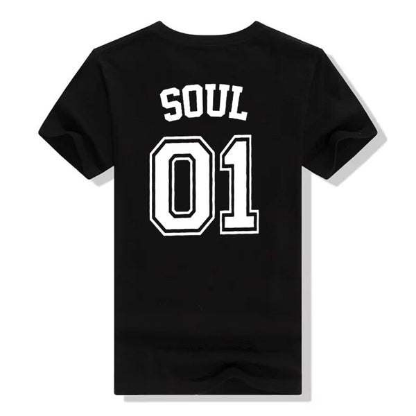 Tee Shirt Soul Noir pour Meilleure Amie