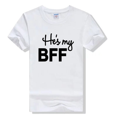 T-Shirt BFF pour 2 He's my BFF Blanc