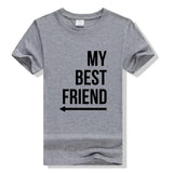 T-Shirt Meilleure Amie Pas Cher My Best Friend Gris Flèche Gauche - MatchingMood