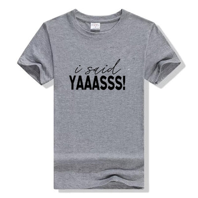 T Shirt Couple J'ai Dit Oui - I Said Yes Gris - MatchingMood