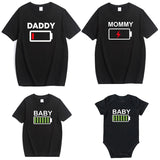 T Shirt Famille Batterie Noir