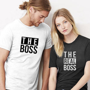Tee Shirt Couple C'est Moi le Boss - MatchingMood