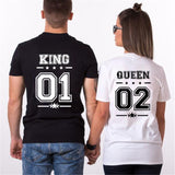 T Shirt King Queen Couple Mixte - MatchingMood