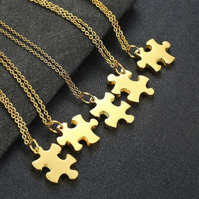 Collier d'Amitié Puzzle Personnalisable pour 5 amis