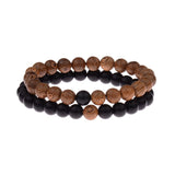 Bracelet à Deux en Bois 