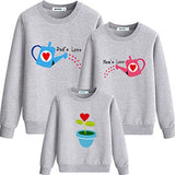 Pull Jardinage Famille d'Amour Gris - MatchingMood