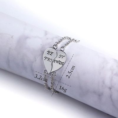 Bracelet d'Amitié Coeur Séparable Dimensions - MatchingMood