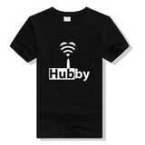 T-Shirt Couple Wifi - Hubby Noir - MatchingMood