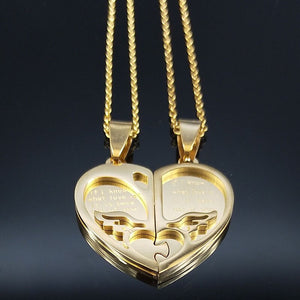 Pendentif Couple Coeur Or