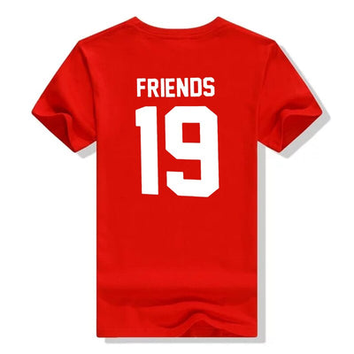 T-Shirt Meilleure Amie Personnalisable Date Friends Rouge - MatchingMood