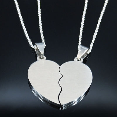 Collier Coeur Meilleure Amie Dos