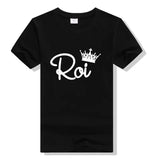 T-Shirt Couple Roi et Reine - Roi Noir - MatchingMood
