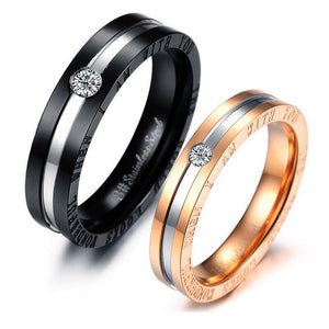 Bague Couple Oxyde de Zirconium