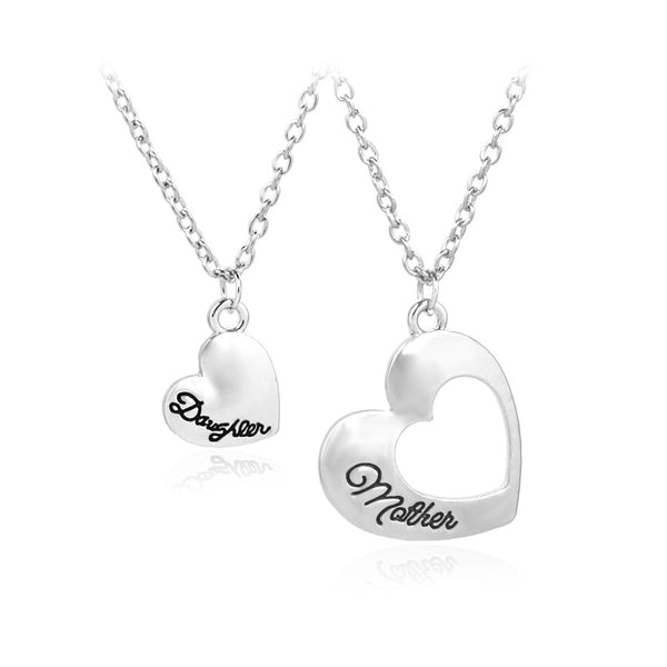 Collier Mère Fille Grand et Petit Coeur
