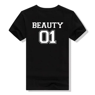 Tee Shirt Beauty and Beast - Beauty 01 Noir